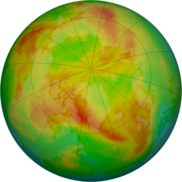 Arctic ozone map for 14 May 1983